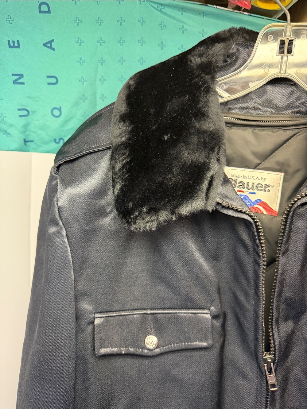 Blauer Men's Black Jacket And Liner with Faux Fur Collar. Size 44R. New Tags. - Picture 5 of 16